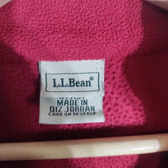 LL BEAN womens Large Fleece JACKET Nordic Snowflake Knit Trim  Skandi Fair Isle - Picture 4 of 8